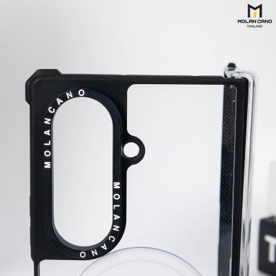เคสใส Molan Cano หลังใสขอบดำ Fold 7 Magsafe Metal Black รองรับชาร์จไร้สาย