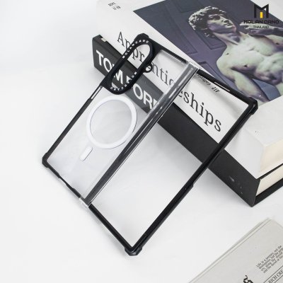 เคสใส Molan Cano หลังใสขอบดำ Fold 7 Magsafe Metal Black รองรับชาร์จไร้สาย