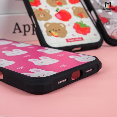 Molan Cano metal Black with Magsafe iPhone 16 เคสใสขอบดำ สกีนลายรองรับชาร์จไร้สาย