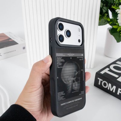 GIZMO WWPC Metal Black Case with MagSafe Computed Tomography เคสมือถือลายสแกนกะโหลก Metal iPhone 17