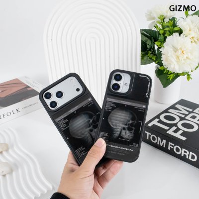 GIZMO WWPC Metal Black Case with MagSafe Computed Tomography เคสมือถือลายสแกนกะโหลก Metal iPhone 17