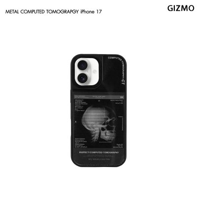 GIZMO WWPC Metal Black Case with MagSafe Computed Tomography เคสมือถือลายสแกนกะโหลก Metal iPhone 17