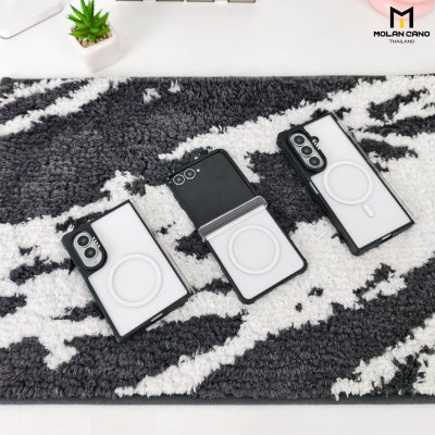 Molan Cano Metal Black MagSafe เคสสำหรับ Samsung Galaxy Z Flip 8 / Fold 8 / Fold 8 Ultra