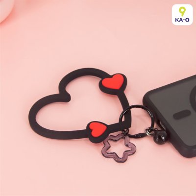 Multiring Heart-Shaped Silicone bracelet ที่คล้องมือถือซิลิโคนรูปหัวใจ