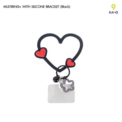 Multiring Heart-Shaped Silicone bracelet ที่คล้องมือถือซิลิโคนรูปหัวใจ