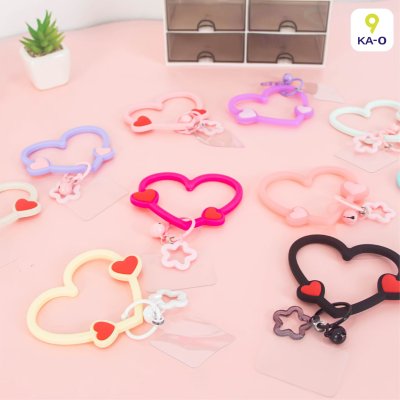 Multiring Heart-Shaped Silicone bracelet ที่คล้องมือถือซิลิโคนรูปหัวใจ