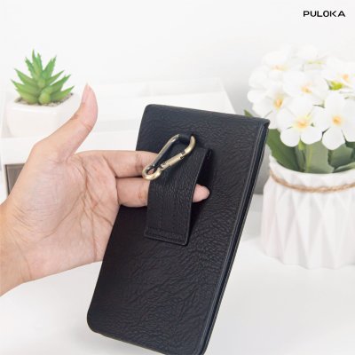 Puloka Multi-Function Waist bag รุ่น LK-2555 กระเป๋าคาดเอวร้อยเข็มขัดใส่โทรศัพท์มือถือหนังพรีเมียม
