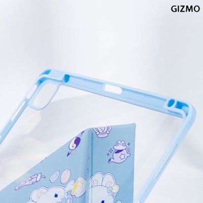 Gizmo Icarer Family  iPad เคสไอแพด Multistand Back Clear With Pencil Holder Black Case