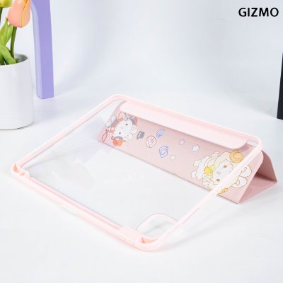 Gizmo Icarer Family  iPad เคสไอแพด Multistand Back Clear With Pencil Holder Black Case