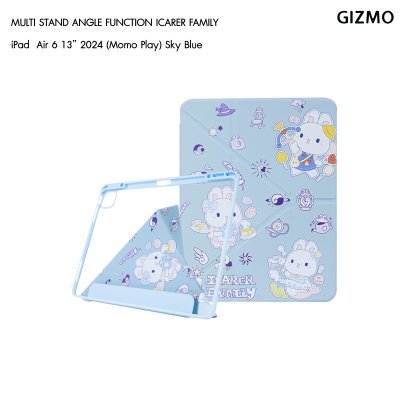 Gizmo Icarer Family  iPad เคสไอแพด Multistand Back Clear With Pencil Holder Black Case
