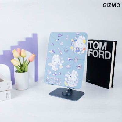 Gizmo Icarer Family  iPad เคสไอแพด Multistand Back Clear With Pencil Holder Black Case