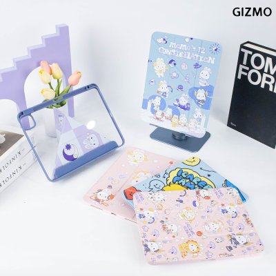 Gizmo Icarer Family  iPad เคสไอแพด Multistand Back Clear With Pencil Holder Black Case