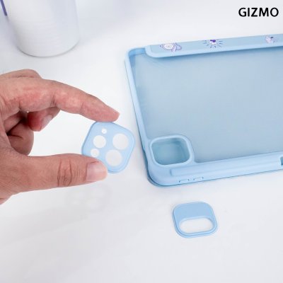 Gizmo Icarer Family  iPad เคสไอแพด Multistand Back Clear With Pencil Holder Black Case