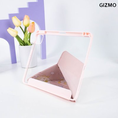 Gizmo Icarer Family  iPad เคสไอแพด Multistand Back Clear With Pencil Holder Black Case