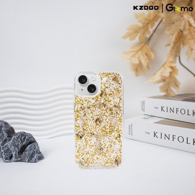 KZDOO Mag flash iPhone เคสใสกริตเตอร์ กันกระแทก เลนส์กล้องยกสูง มี Magsafe สำหรับไอโฟน 15