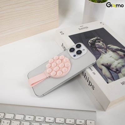 Gizmo GG-031 Magnetic Suction Phone Mount แผ่นดูดติดกระจกวางโทรศัพท์พร้อมสายคล้องมือซิลิโคน