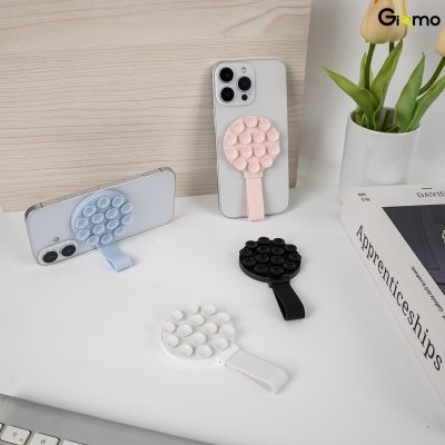 Gizmo GG-031 Magnetic Suction Phone Mount แผ่นดูดติดกระจกวางโทรศัพท์พร้อมสายคล้องมือซิลิโคน