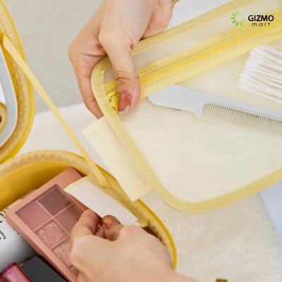 Fungoofun Make up Mirror Bag กระเป๋าใส่เครื่องสำอาง+กระจก+ไฟ 3 มิติ กระเป๋าจัดระเบียบเครื่องสำอาง กันน้ํา รุ่น F536