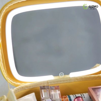 Fungoofun Make up Mirror Bag กระเป๋าใส่เครื่องสำอาง+กระจก+ไฟ 3 มิติ กระเป๋าจัดระเบียบเครื่องสำอาง กันน้ํา รุ่น F536