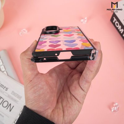 เคสใส Molan Cano สกีนลาย Samsung Z Fold 7 Metal Black with Magsafe