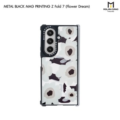 เคสใส Molan Cano สกีนลาย Samsung Z Fold 7 Metal Black with Magsafe