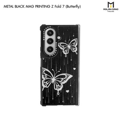 เคสใส Molan Cano สกีนลาย Samsung Z Fold 7 Metal Black with Magsafe