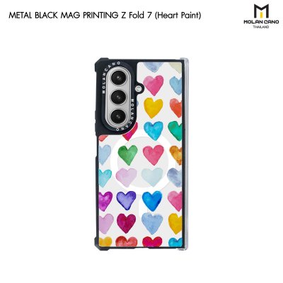 เคสใส Molan Cano สกีนลาย Samsung Z Fold 7 Metal Black with Magsafe