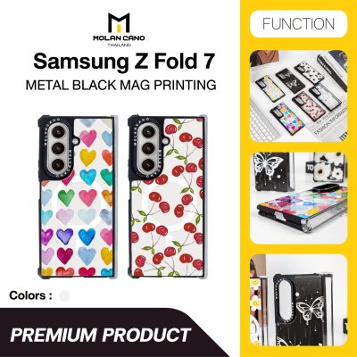เคสใส Molan Cano สกีนลาย Samsung Z Fold 7 Metal Black with Magsafe