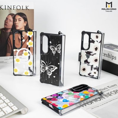 เคสใส Molan Cano สกีนลาย Samsung Z Fold 7 Metal Black with Magsafe