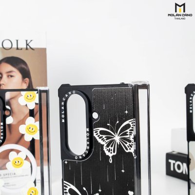 เคสใส Molan Cano สกีนลาย Samsung Z Fold 7 Metal Black with Magsafe