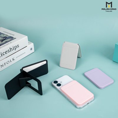 Molan Cano Magnetic Pocket Tripod Stand ขาตั้ง Smartphone พร้อมช่องเก็บบัตร แบบแม่เหล็ก