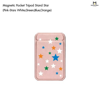 Molan Cano Card Pocket Tripod Stand Star ขาตั้งมือถือแม่เหล็กพร้อมช่องใส่บัตร