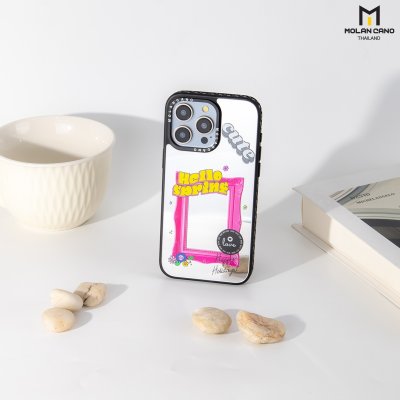 MOLAN CANO Collection Mirror เคสไอโฟนรุ่น ip15/15pro/15pro max เคส กระจก สกรีนลาย กันกระแทก