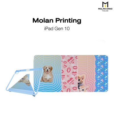 Molan Cano Printing Case เคสไอแพด iPad Gen10 Multi stand หลังใส ฝาพับ สกีนลาย มีช่องเก็บปากกา