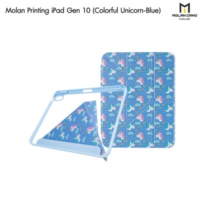 Molan Cano Printing Case เคสไอแพด iPad Gen10 Multi stand หลังใส ฝาพับ สกีนลาย มีช่องเก็บปากกา