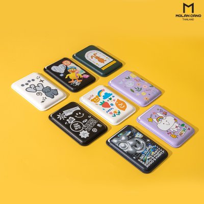 Hana Printing pocket card ช่องเก็บบัตร แบบแม่เหล็ก วัสดุหนัง มีลาย 8 ลาย