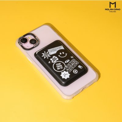 Hana Printing pocket card ช่องเก็บบัตร แบบแม่เหล็ก วัสดุหนัง มีลาย 8 ลาย