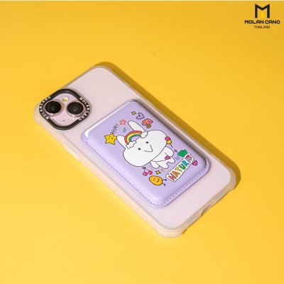 Hana Printing pocket card ช่องเก็บบัตร แบบแม่เหล็ก วัสดุหนัง มีลาย 8 ลาย