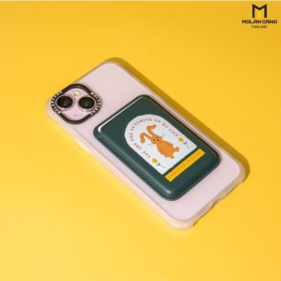 Hana Printing pocket card ช่องเก็บบัตร แบบแม่เหล็ก วัสดุหนัง มีลาย 8 ลาย