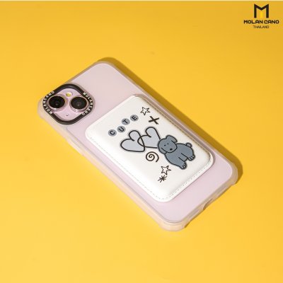 Hana Printing pocket card ช่องเก็บบัตร แบบแม่เหล็ก วัสดุหนัง มีลาย 8 ลาย