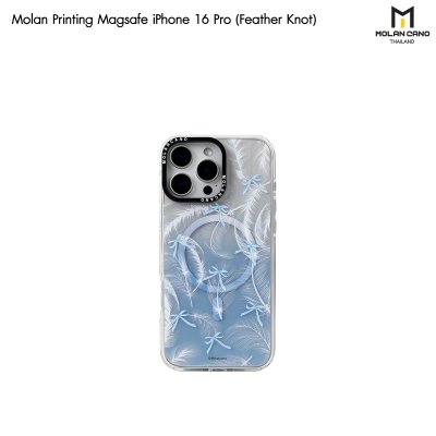 MOLAN CANO Crystal Clear Printing Magsafe Case รุ่น iPhone 16/16+/16pro/16Pro Max เคสไอโฟน เคสกันรอย-ขอบสีใสสกีนลาย