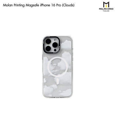 MOLAN CANO Crystal Clear Printing Magsafe Case รุ่น iPhone 16/16+/16pro/16Pro Max เคสไอโฟน เคสกันรอย-ขอบสีใสสกีนลาย