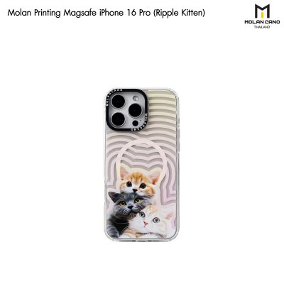 MOLAN CANO Crystal Clear Printing Magsafe Case รุ่น iPhone 16/16+/16pro/16Pro Max เคสไอโฟน เคสกันรอย-ขอบสีใสสกีนลาย