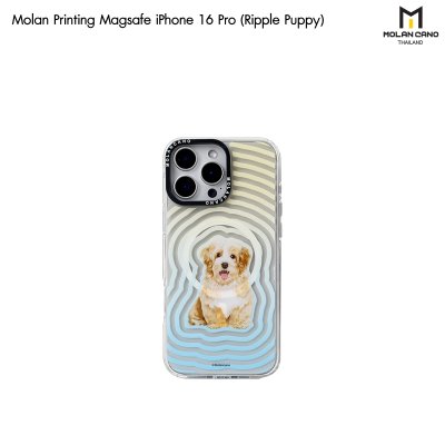 MOLAN CANO Crystal Clear Printing Magsafe Case รุ่น iPhone 16/16+/16pro/16Pro Max เคสไอโฟน เคสกันรอย-ขอบสีใสสกีนลาย