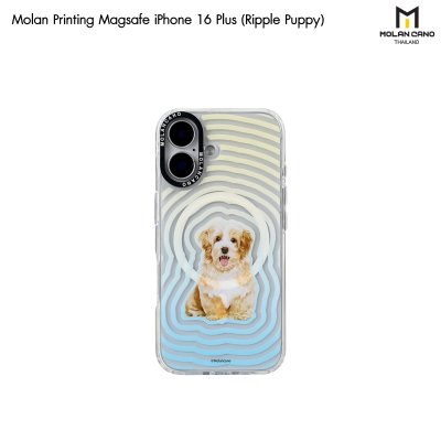 MOLAN CANO Crystal Clear Printing Magsafe Case รุ่น iPhone 16/16+/16pro/16Pro Max เคสไอโฟน เคสกันรอย-ขอบสีใสสกีนลาย