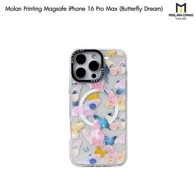 MOLAN CANO Crystal Clear Printing Magsafe Case รุ่น iPhone 16/16+/16pro/16Pro Max เคสไอโฟน เคสกันรอย-ขอบสีใสสกีนลาย