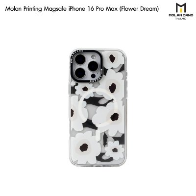 MOLAN CANO Crystal Clear Printing Magsafe Case รุ่น iPhone 16/16+/16pro/16Pro Max เคสไอโฟน เคสกันรอย-ขอบสีใสสกีนลาย