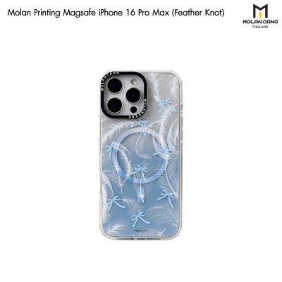 MOLAN CANO Crystal Clear Printing Magsafe Case รุ่น iPhone 16/16+/16pro/16Pro Max เคสไอโฟน เคสกันรอย-ขอบสีใสสกีนลาย
