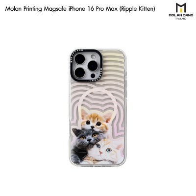 MOLAN CANO Crystal Clear Printing Magsafe Case รุ่น iPhone 16/16+/16pro/16Pro Max เคสไอโฟน เคสกันรอย-ขอบสีใสสกีนลาย