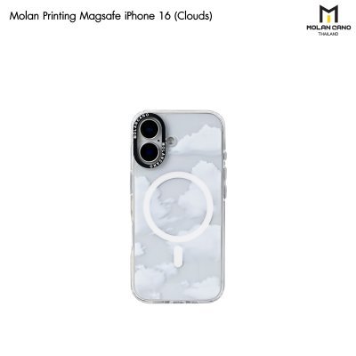 MOLAN CANO Crystal Clear Printing Magsafe Case รุ่น iPhone 16/16+/16pro/16Pro Max เคสไอโฟน เคสกันรอย-ขอบสีใสสกีนลาย